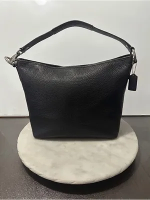 Vintage Coach F13094 Hobo Black Leather Shoulder/Hand Bag Retail $349 thumbnail 1