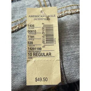 VTG American Eagle 90s Y2K Antique Wash Super Low Rise Skinny Flare 10R NOS thumbnail 15