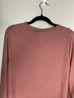 Athleta Wind Down Sleep Thermal Palermo Pink‎ Waffle Knit Henley Lounge Top thumbnail 8