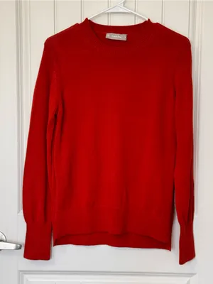 Everlane Red Cotton Crewneck Sweater Size‎ Medium thumbnail 1