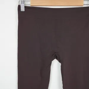 Title Nine Brown Leggings M Seamless‎ Stretchy Activewear Minimalist Comfort thumbnail 2