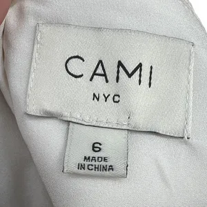Cami NYC 6/M Women's Rhea Sheer Peplum Gold Metallic Cropped Halter Camisole Top thumbnail 3