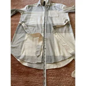 Agnes And Dora Tunic Dress Sz M -S Plaid Full Length Buttons Tie Waist thumbnail 6