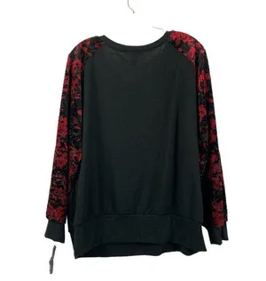 Alyx Women's Black & Floral Red Sleeves Top thumbnail 2