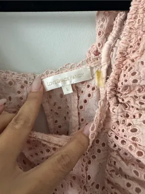LoveShackFancy Dora Dress in Pink Parfait Size L thumbnail 5