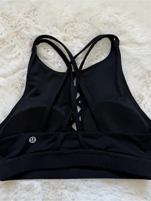 Lululemon Crisscross Front High-Neck Sports Bra 4 - Black thumbnail 2