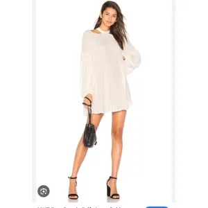 Free People white cold shoulder mini swing dress XS boho balloon sleeves bridal‎ thumbnail 3