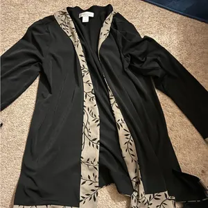 Christopher & banks medium black‎ cardigan thumbnail 1