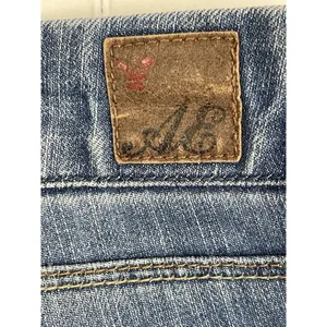 90s Y2K American Eagle Live Your Life Real Flare Distressed Denim Jeans 14 thumbnail 9