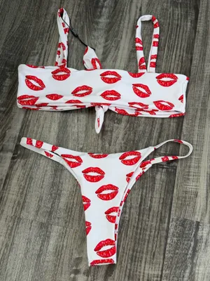 shein cutout kisses bikini set thumbnail 4