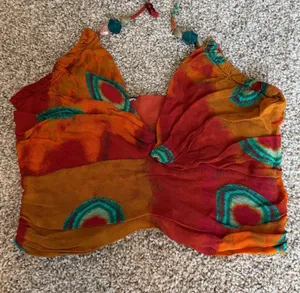 Zara Tie-Back Crop Halter Top thumbnail 1