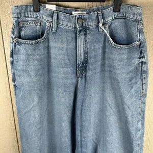 NEW Good American Standard Ease Jeans Mid Rise Relaxed Wide Leg 8/29 34" Inseam thumbnail 2