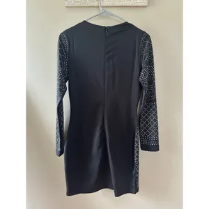 Meaneor Black Long Sleeve Embellished Cocktail Dress thumbnail 5