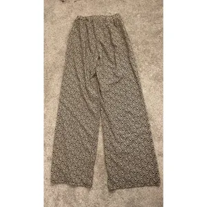Umgee Boho Wide Leg Drawstring Waist Pants | Silky Chevron Print | Size Small thumbnail 7