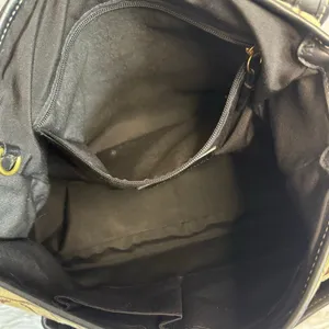 y2k COACH Black Brown Khaki Signature Legacy Flip Turnlock thumbnail 13
