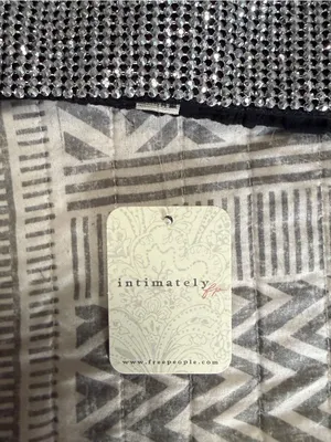 NWT Intimately Free People Rhinestone Halter Bralette Top Black M thumbnail 4
