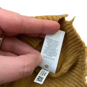 Aerie Mustard Puff Sleeve Distressed Crew Sweater M Earthenware‎ Minimalist thumbnail 5