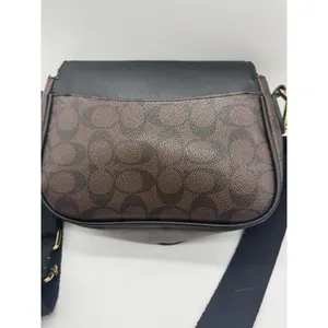 Coach Signature Lucy Crossbody‎ Bag Womens Small Brown Canvas Leather Buckle thumbnail 3