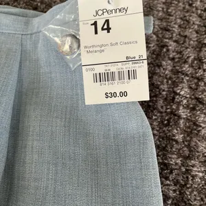 Nwt‎ Worthington soft classics "Melange" Blue skirt size 14 thumbnail 4