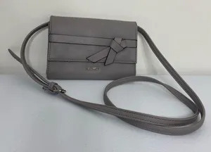 NWOT Nine West light gray buckle strap crossbody accordion magnetic purse‎ bag thumbnail 1