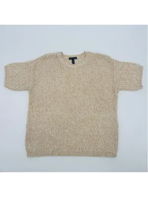 NWOT Women's Eileen Fisher Twisted Chainette Organic Cotton Sweater Size S Beige thumbnail 3