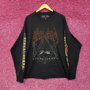 Space Zebra Music Saves Us Long Sleeve black T-Shirt XL thumbnail 1