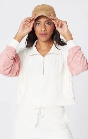 L*SPACE Best Life Pullover & Pant Set, Women's Size L Primrose & Cream NWT thumbnail 1