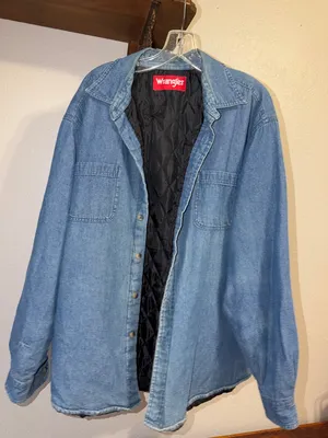 Vintage Wrangler Quilted Down Jean Jacket Unisex Gorpcore Ranch Chore Denim thumbnail 1