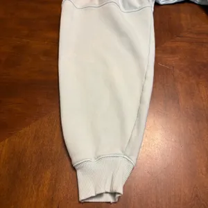Aerie Hoodie Women S Light Blue Oversized Raw Hem V-Neck Sweatshirt thumbnail 11