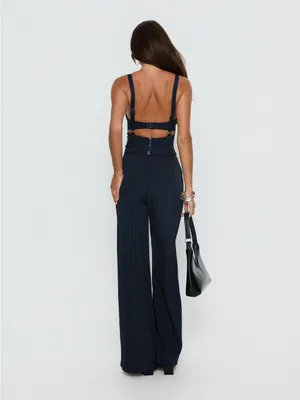Princess Polly Briana Set Navy Pinstripe 0 thumbnail 5