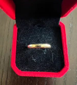 Elegant Gold Band Adjustable Ring Size 7 thumbnail 1