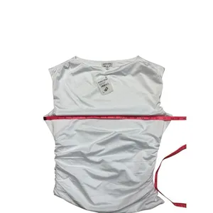 NWT Urban Social White Ruched Sleeveless Top small thumbnail 6