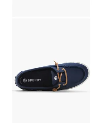 Sperry Sailaway Boat Canvas Shoe, Navy, Size 9.5, NWOT thumbnail 2