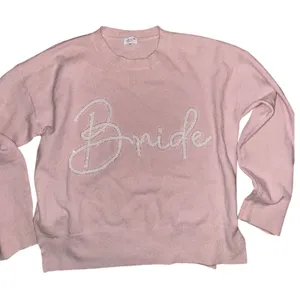 Le Lis soft pink "BRIDE" sweater size medium thumbnail 1
