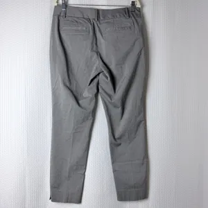 Banana Republic Jackson Fit Trousers Women 8 Gray Ankle Length Stretch‎ Workwear thumbnail 2