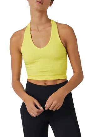 Free People Movement Free Throw Crop Ribbed Tank Top thumbnail 1