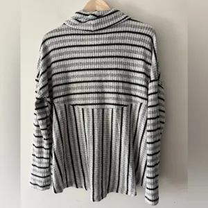 Anthropologie Saturday Sunday‎ Striped Pippa Hacci Turtleneck Sweater Top thumbnail 6