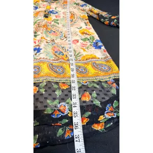 Figueroa & Flower Womens L Floral Paisley Border Print Tassel Tunic Shift Dress thumbnail 10