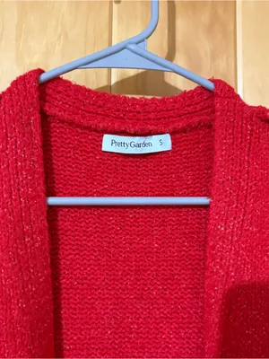 Oversized PRETTYGARDEN Women's Open Front Oversized Cardigan Size S Red thumbnail 7