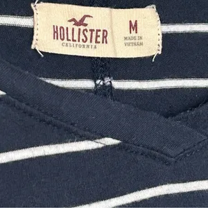 Hollister Navy and White Striped Tee thumbnail 4