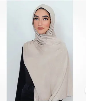 Modest Small Premium Shimmer Seashell Jersey Hijabs For Women thumbnail 1