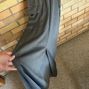 Timing USA Long Overall Dress Skirt Back Slit Gray Vintage Size Medium Women’s thumbnail 8