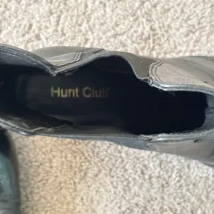 Hunt Club Cheyenne Chelsea Boots‎ Sz 8.5 Black Leather Crocodile Western Heeled thumbnail 9