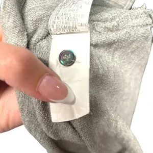 James Perse‎ Gray Button Neckline Long Sleeve T-Shirt Size 00 / XXS thumbnail 9