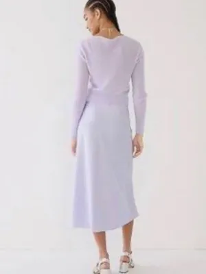 NwoT J. Crew Lavender Whimsigoth Gwyneth Satin Slip Skirt size S thumbnail 2
