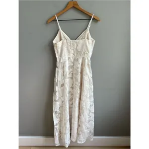 Showpo NWT Philine Midi Jacquard Plunge Dress Off White Size 2 thumbnail 9