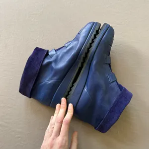 Vintage 90s Charles Jordan Avant Garde Leather Strap Ankle Boots thumbnail 3
