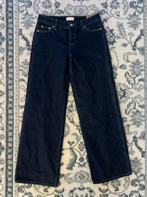 PacSun Casey Low-Rise Baggy Jeans Dark Indigo thumbnail 1