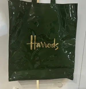 Harrods Glossy Green Shopper thumbnail 1