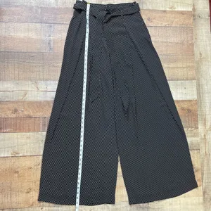 Zara Black/ White Polkadot Wide Leg Pants Size M thumbnail 12